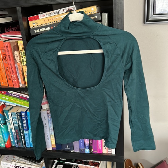 Free People Green Open Back Blouse - Picture 6 of 8